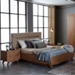 wooden queen size bed