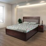 solid wood king size bed
